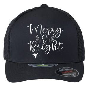 Merry And Bright Christmas Merry And Bright Long Sleeve Flexfit Unipanel Trucker Cap