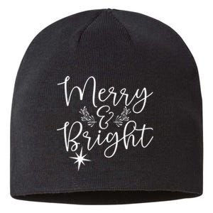 Merry And Bright Christmas Merry And Bright Long Sleeve Sustainable Beanie