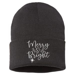 Merry And Bright Christmas Merry And Bright Long Sleeve Sustainable Knit Beanie