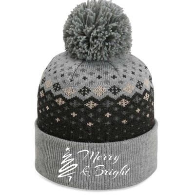 Merry And Bright Christmas Tree The Baniff Cuffed Pom Beanie