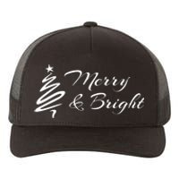 Merry And Bright Christmas Tree Yupoong Adult 5-Panel Trucker Hat