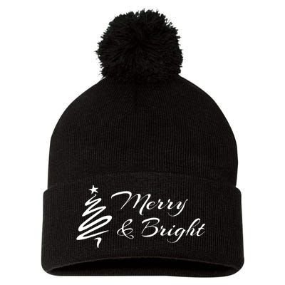 Merry And Bright Christmas Tree Pom Pom 12in Knit Beanie