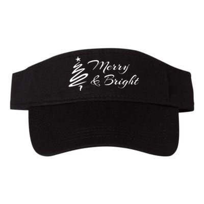 Merry And Bright Christmas Tree Valucap Bio-Washed Visor