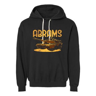 M1 Abrams Battle Tank Usa America American Military Garment-Dyed Fleece Hoodie