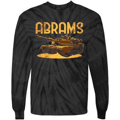 M1 Abrams Battle Tank Usa America American Military Tie-Dye Long Sleeve Shirt