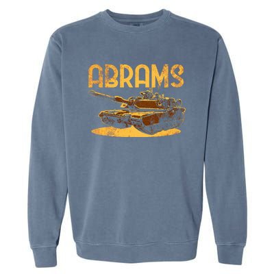 M1 Abrams Battle Tank Usa America American Military Garment-Dyed Sweatshirt