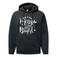 Merry And Bright Christmas Gift Performance Fleece Hoodie