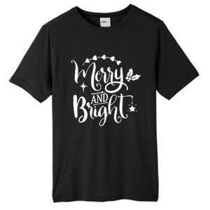 Merry And Bright Christmas Gift Tall Fusion ChromaSoft Performance T-Shirt