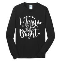 Merry And Bright Christmas Gift Tall Long Sleeve T-Shirt