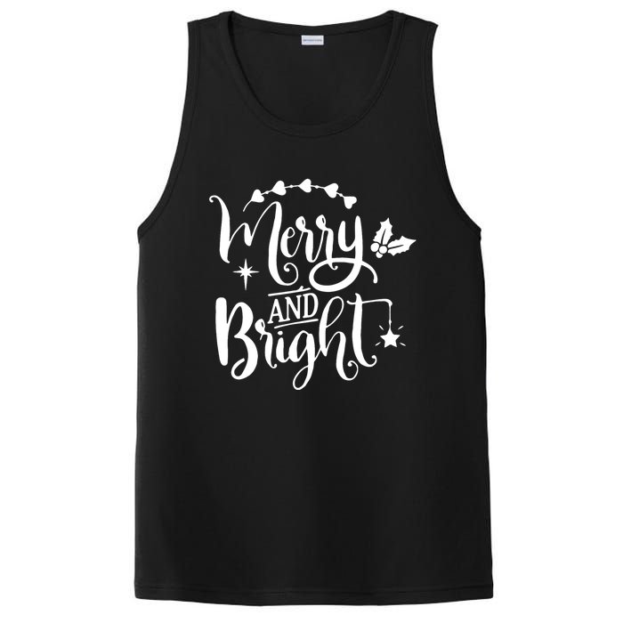 Merry And Bright Christmas Gift PosiCharge Competitor Tank