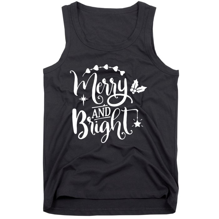 Merry And Bright Christmas Gift Tank Top