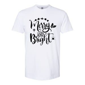 Merry And Bright Christmas Gift Softstyle CVC T-Shirt