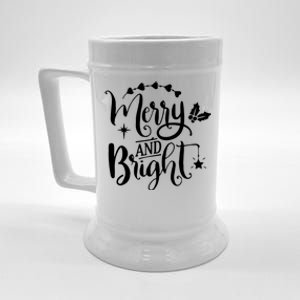 Merry And Bright Christmas Gift Beer Stein