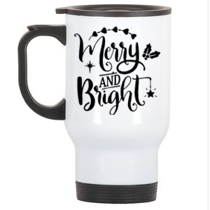 Merry And Bright Christmas Gift Stainless Steel Travel Mug