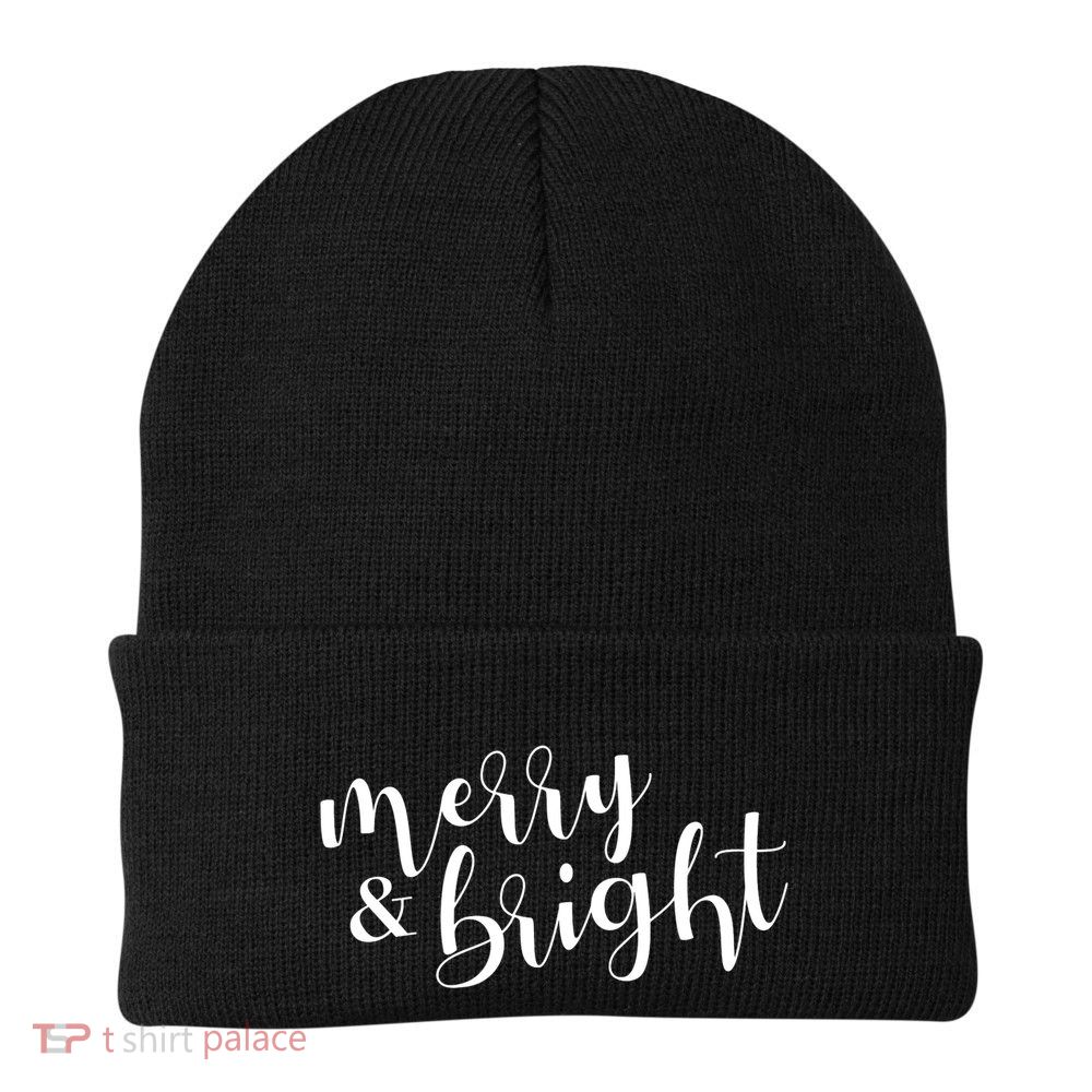Merry And Bright Christmas Holiday Season Beanie