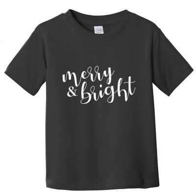 Merry And Bright Christmas Holiday Season Toddler T-Shirt