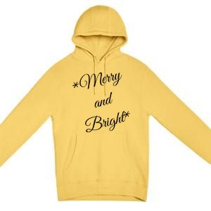 Merry And Bright Christmas Holiday Premium Pullover Hoodie