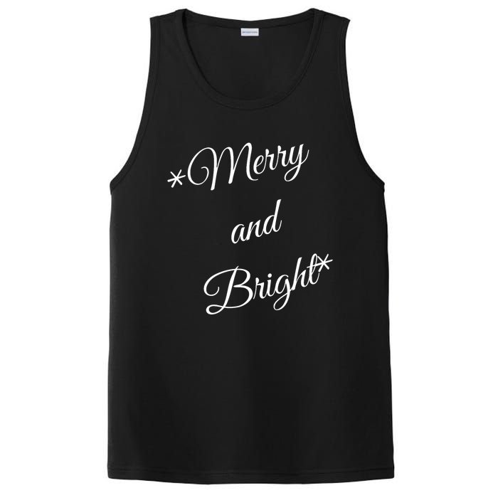 Merry And Bright Christmas Holiday PosiCharge Competitor Tank