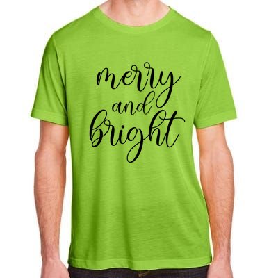 Merry And Bright Christmas Pajamas Outfit Funny Family Xmas Adult ChromaSoft Performance T-Shirt