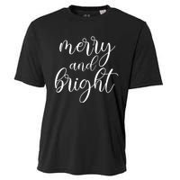 Merry And Bright Christmas Pajamas Outfit Funny Family Xmas Cooling Performance Crew T-Shirt