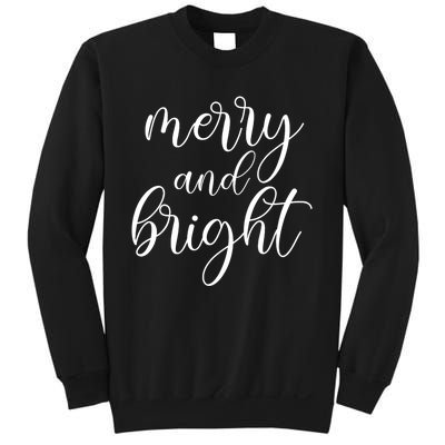 Merry And Bright Christmas Pajamas Outfit Funny Family Xmas Sweatshirt