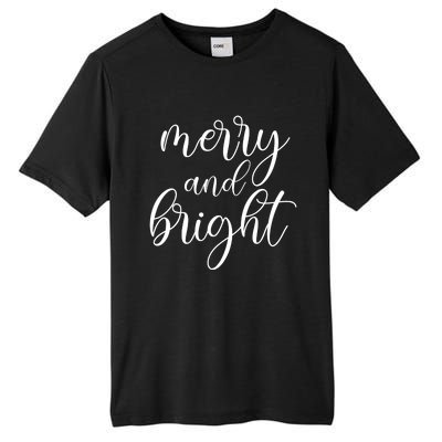 Merry And Bright Christmas Pajamas Outfit Funny Family Xmas Tall Fusion ChromaSoft Performance T-Shirt