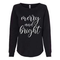 Merry And Bright Christmas Pajamas Outfit Funny Family Xmas Womens California Wash Sweatshirt