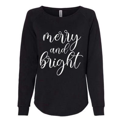 Merry And Bright Christmas Pajamas Outfit Funny Family Xmas Womens California Wash Sweatshirt