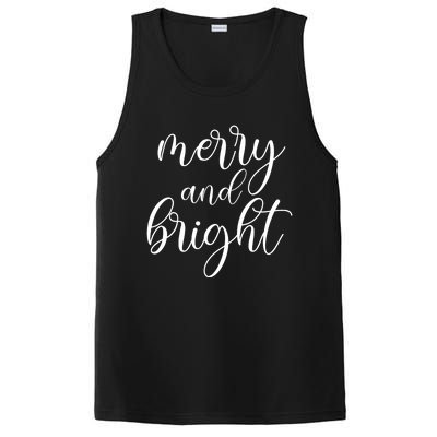 Merry And Bright Christmas Pajamas Outfit Funny Family Xmas PosiCharge Competitor Tank