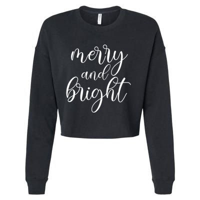 Merry And Bright Christmas Pajamas Outfit Funny Family Xmas Cropped Pullover Crew