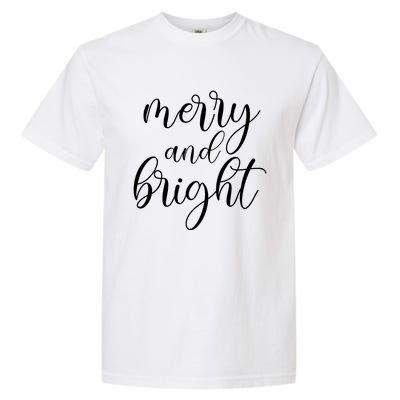 Merry And Bright Christmas Pajamas Outfit Funny Family Xmas Garment-Dyed Heavyweight T-Shirt