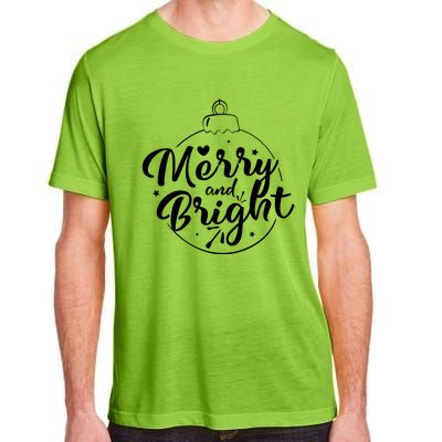 Merry And Bright Christmas Hoodie Adult ChromaSoft Performance T-Shirt