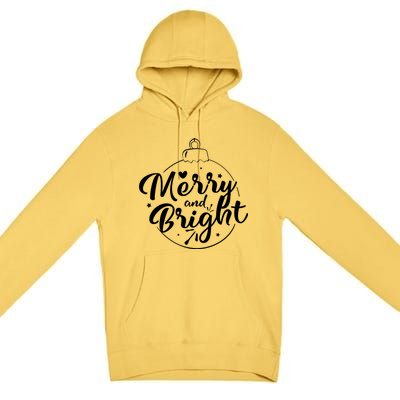 Merry And Bright Christmas Hoodie Premium Pullover Hoodie