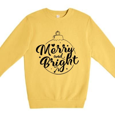 Merry And Bright Christmas Hoodie Premium Crewneck Sweatshirt