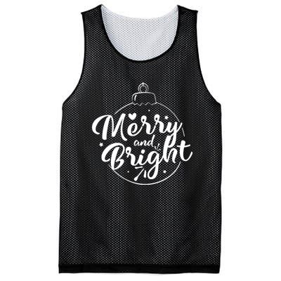 Merry And Bright Christmas Hoodie Mesh Reversible Basketball Jersey Tank