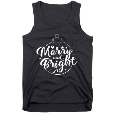 Merry And Bright Christmas Hoodie Tank Top