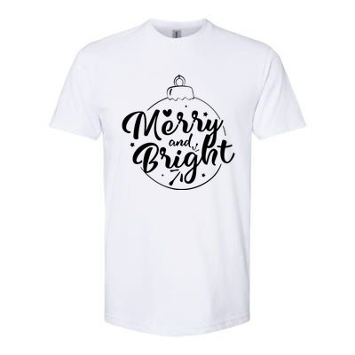 Merry And Bright Christmas Hoodie Softstyle CVC T-Shirt