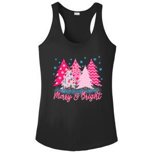 Merry And Bright Pink Christmas Tree Pink Christmas Costume Meaningful Gift Ladies PosiCharge Competitor Racerback Tank