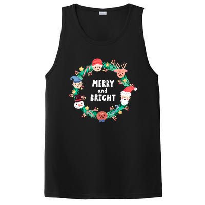 Merry And Bright Christmas Xmas Family Holidays Gift Gift PosiCharge Competitor Tank