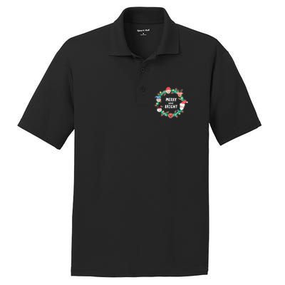 Merry And Bright Christmas Xmas Family Holidays Gift Gift PosiCharge RacerMesh Polo