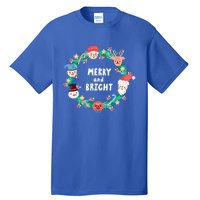 Merry And Bright Christmas Xmas Family Holidays Gift Gift Tall T-Shirt