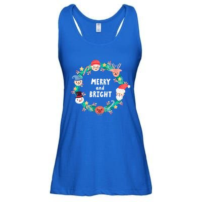 Merry And Bright Christmas Xmas Family Holidays Gift Gift Ladies Essential Flowy Tank