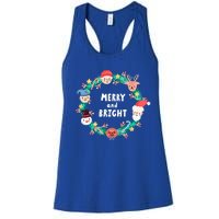 Merry And Bright Christmas Xmas Family Holidays Gift Gift Women's Racerback Tank