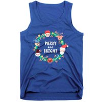 Merry And Bright Christmas Xmas Family Holidays Gift Gift Tank Top