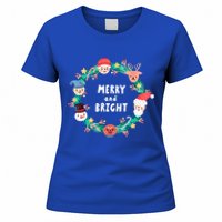 Merry And Bright Christmas Xmas Family Holidays Gift Gift Women's T-Shirt