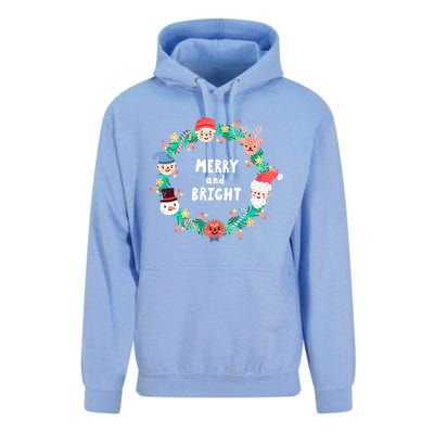 Merry And Bright Christmas Xmas Family Holidays Gift Gift Unisex Surf Hoodie