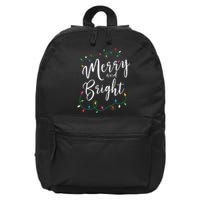 Merry and Bright Christmas Lights Xmas Holiday Family Match 16 in Basic Backpack