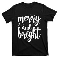 Merry And Bright Festive Christmas Holiday T-Shirt