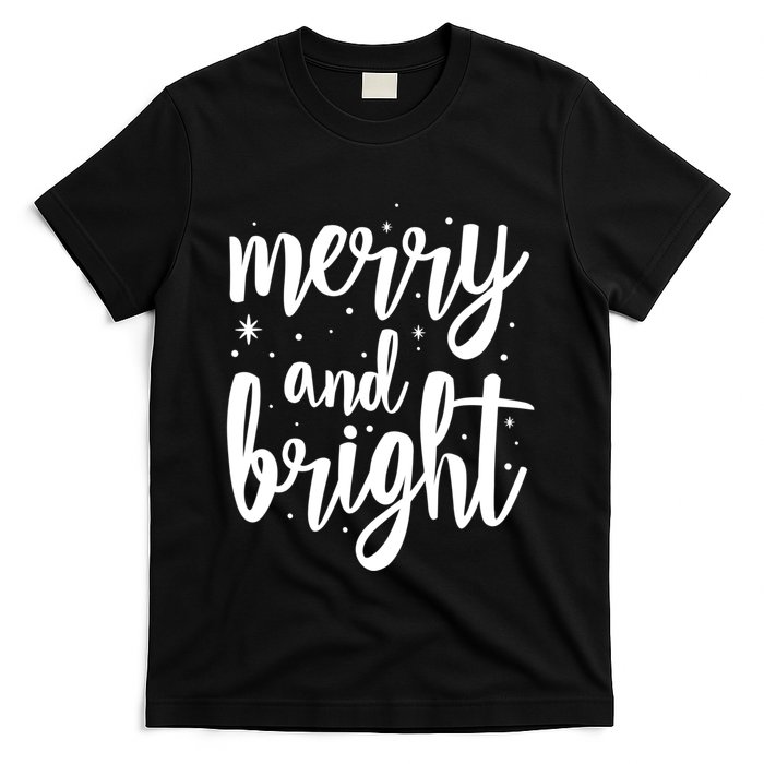 Merry And Bright Festive Christmas Holiday T-Shirt