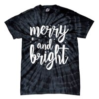 Merry And Bright Festive Christmas Holiday Tie-Dye T-Shirt